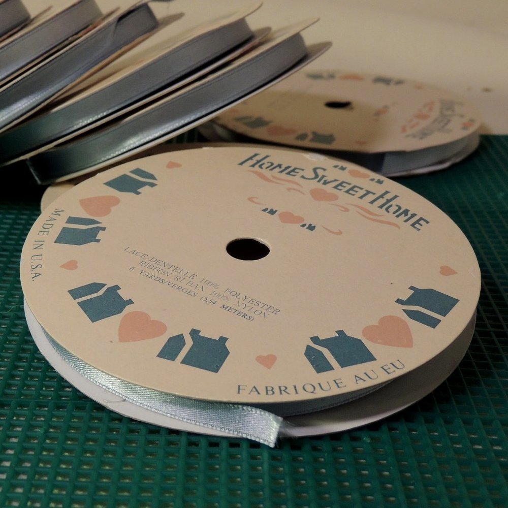 Home Sweet Home 1/4" Baby Blue Ribbon